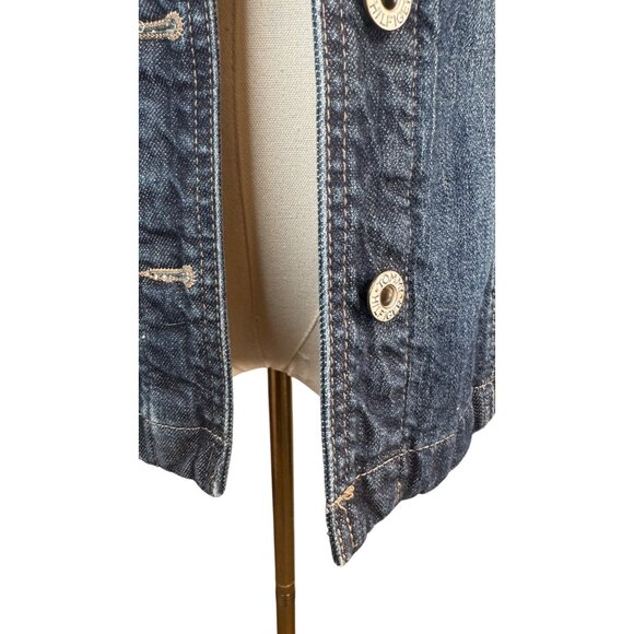 2/$30 NWOT Tommy Hilfiger Size M Womens Denim Jacket Cotton Blend - Picture 12 of 14
